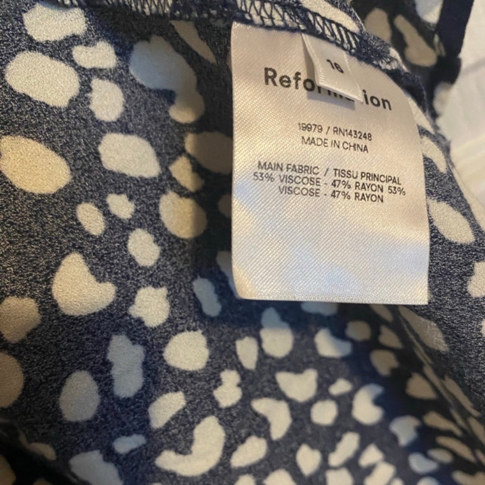 Reformation Animal Print Dress Size 16